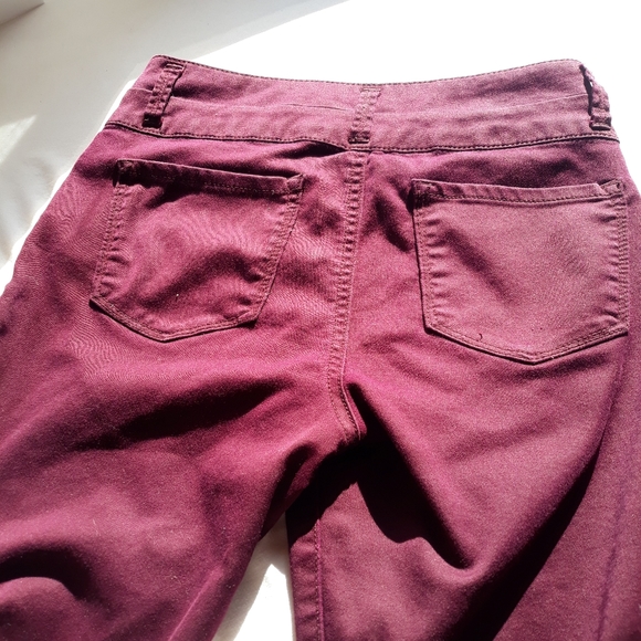 Maroon High Rise Pants - Picture 5 of 11